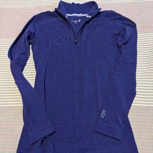 Smartwool 250 1/4 Zip, women's medium, purple, merino wool